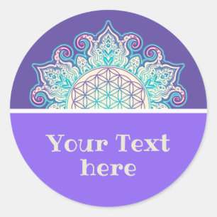 Sticker Rond Fleur De Vie - Indien Mandala 2
