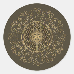 Sticker Rond Fleur De Vie - Ornements Vintages Mandala 2