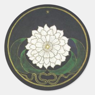 Sticker Rond Fleur d'or de mandala