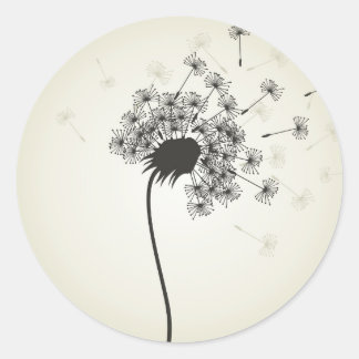 Sticker Rond Fleur d'un pandelion
