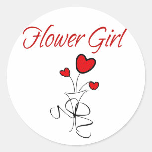 Sticker Rond Fleur fille