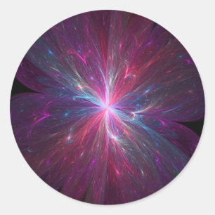 Sticker Rond Fleur fractale