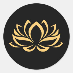 Sticker Rond Fleur japonaise de Lotus