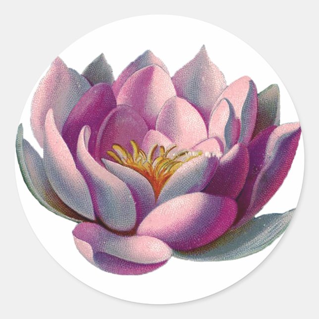 Sticker Rond Fleur Lotus (Devant)