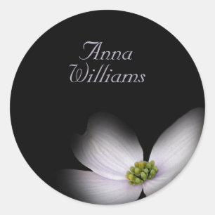 Sticker Rond fleur pure avec nom