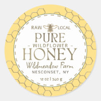 Fleur sauvage jaune Raw Abeille de miel local