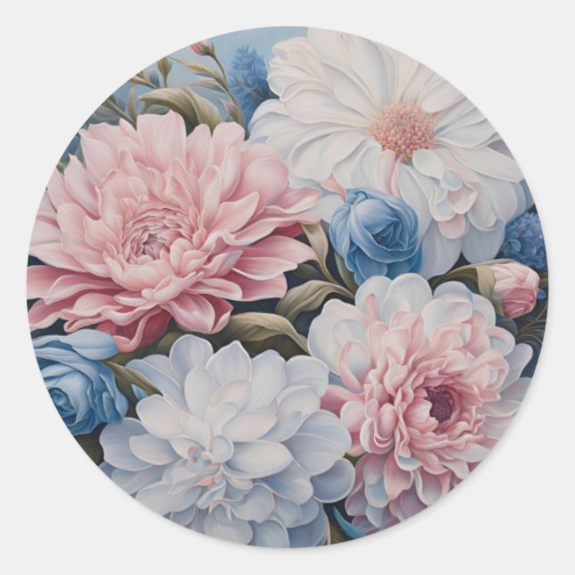 Sticker Rond Fleurs (Devant)