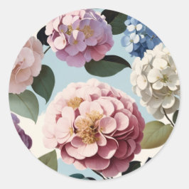 Sticker Rond Fleurs