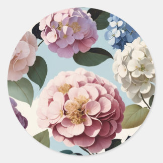 Sticker Rond Fleurs