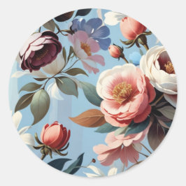 Sticker Rond Fleurs