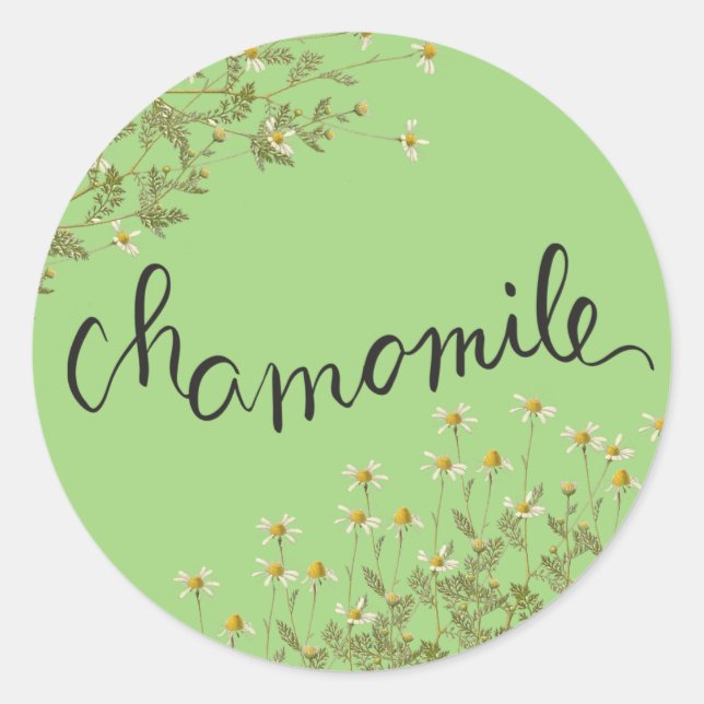 Sticker Rond Fleurs chamomiques (Devant)