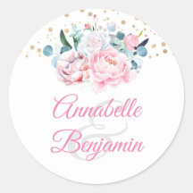 Fleurs d'aquarelle rose | Mariage Peony