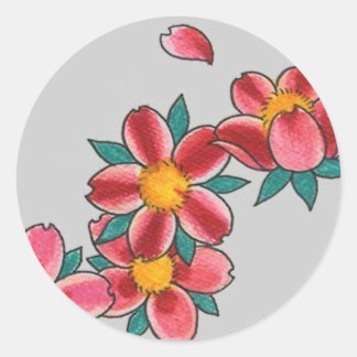 Sticker Rond fleurs de cerisier