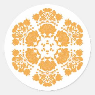 Sticker Rond fleurs de conception polonaise