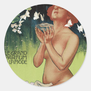 Sticker Rond Fleurs de Mousse