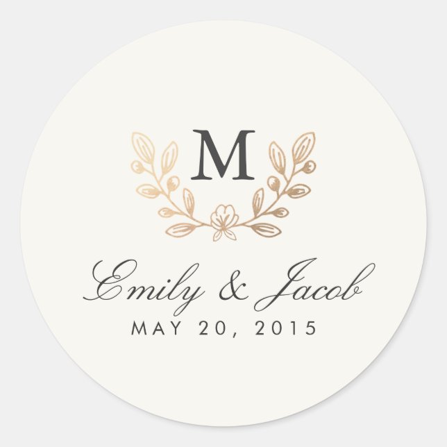 Sticker Rond Fleurs de récolte (Devant)