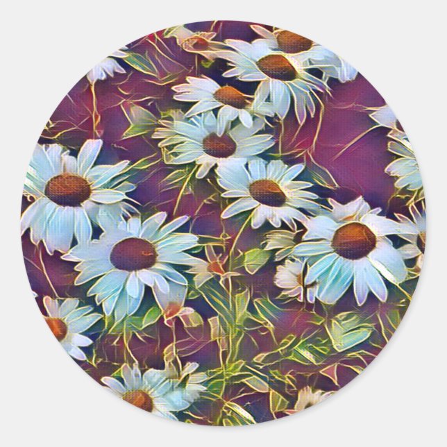 STICKER ROND FLEURS DU JOUR (Devant)