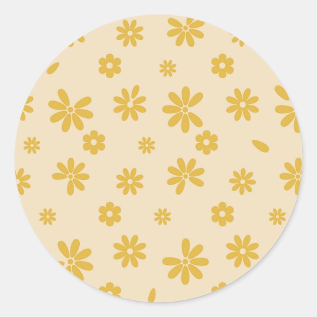 Sticker Rond Fleurs et pétales 11 (Devant)