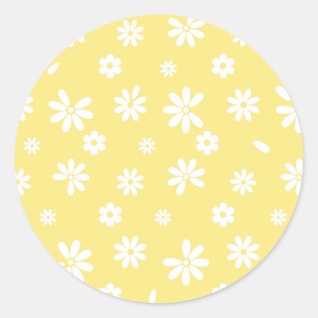 Sticker Rond Fleurs et pétales 6 (Devant)