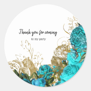 Sticker Rond Fleurs glam chic modernes pour toutes les occasion