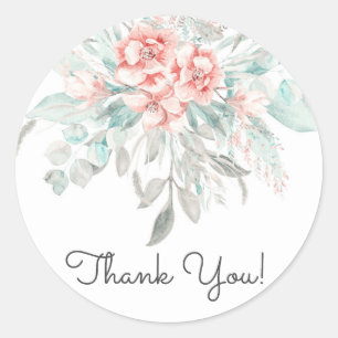 Sticker Rond Fleurs printanières douces et élégantes pour maria
