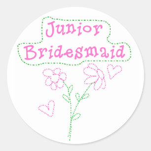 Sticker Rond Fleurs roses Jeune Femme De Garde