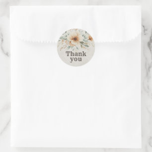 Sticker Rond Fleurs sauvages de l'Ouest merci