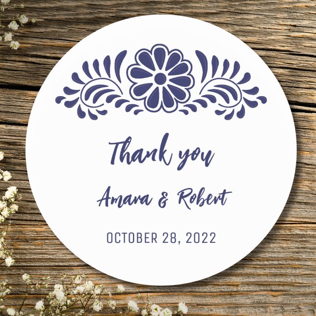 STICKER ROND FLEURS TALAVERA (Créateur téléchargé)