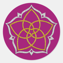 Sticker Rond FLEUVE DE VENUS / Vénusblume Lotus GOLD SILVER