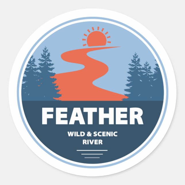 Sticker Rond Fleuve Sauvage Et Pittoresque (Devant)