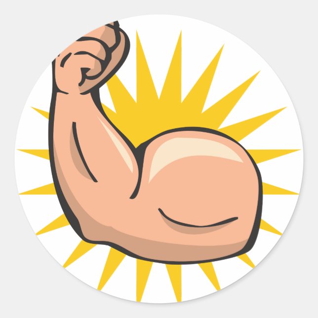 Sticker Rond Flex de bras fort (Devant)