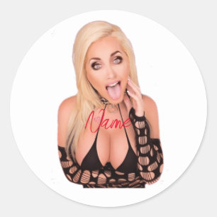 Sticker Rond Flirty blonde Thunder_Cove