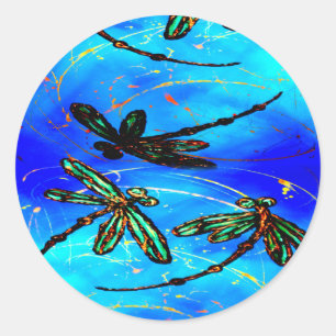 Sticker Rond Flit Flit Electric Blue