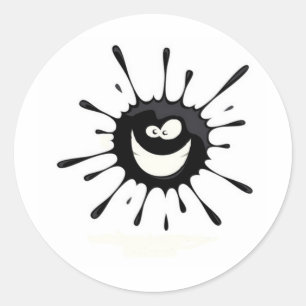 Sticker Rond Floc noir