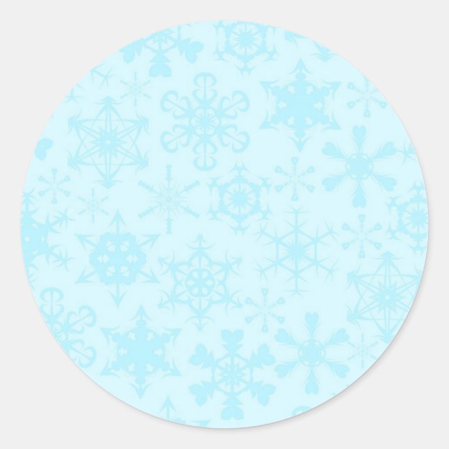 Sticker Rond Flocon de neige (Devant)