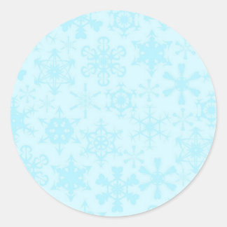 Sticker Rond Flocon de neige