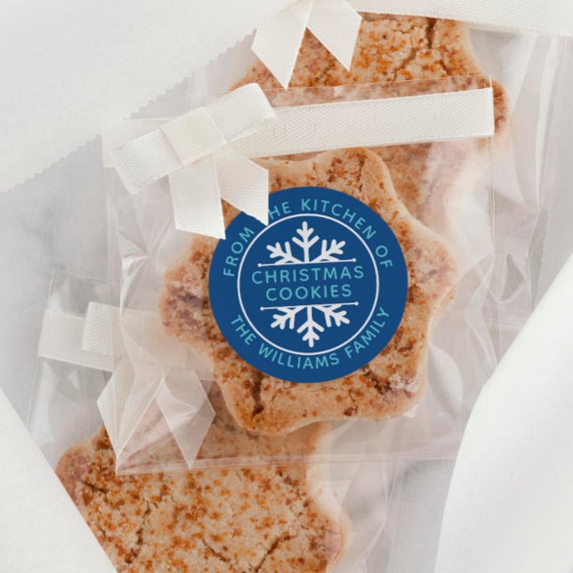 Sticker Rond Flocon De Neige Blanche De La Cuisine Cuisson De N (Créateur téléchargé)