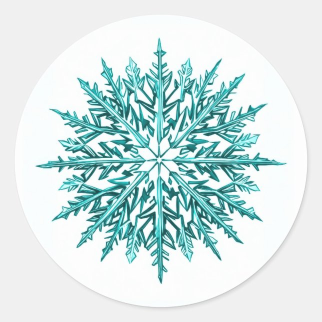 Sticker Rond Flocon de neige Icy (Devant)