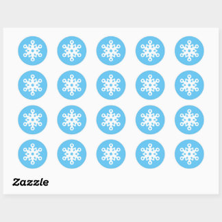Sticker Rond Flocon de neige mignon
