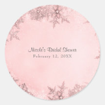 Flocons de neige de Winter Wonderland Rose tendre 