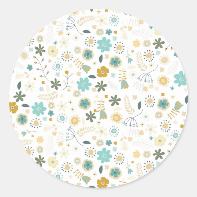 Sticker Rond Floral (Devant)