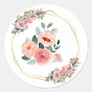 Sticker Rond Floral