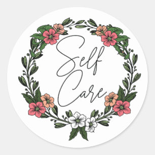 Sticker Rond Floral autogéré