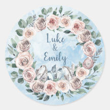 Floral bleu et Mariage de cristaux