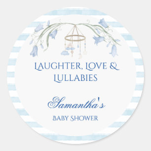 Sticker Rond Floral Bluebell Mobile Celestial Boy Baby shower