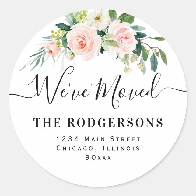 Sticker Rond floral broussailleux Nous avons déplacé une nouvel (Devant)