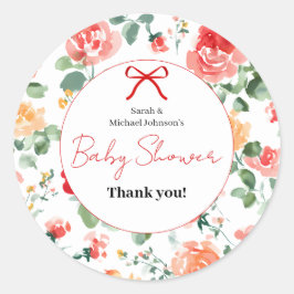 Sticker Rond Floral Dream Baby Shower 