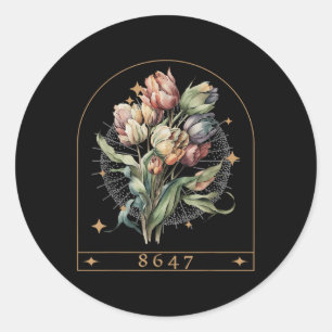 Sticker Rond Floral Feminist 8647 Anti-trump Human Rights Funny