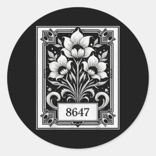 Sticker Rond Floral Feminist 8647 Anti-trump Human Rights Funny