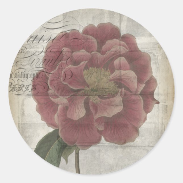 Sticker Rond Floral français III (Devant)